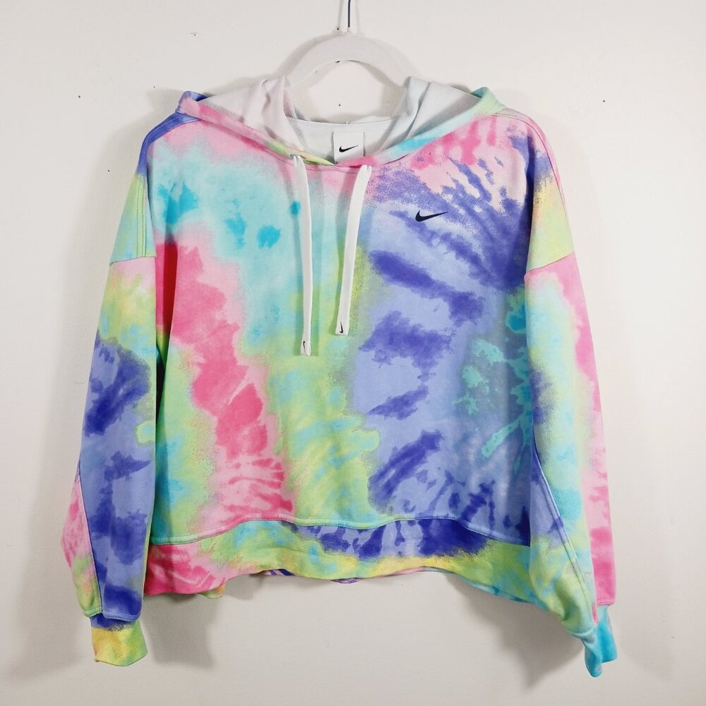 Nike Tie-Dye Pastel Hoodie in Pink, Blue, Green, Purple - Picture 14 of 16